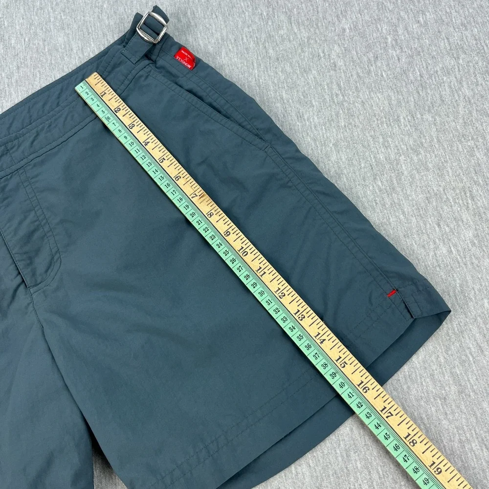 Monocle x Orelbar Brown Shorts Mens 36 Blue-Gray 100% Nylon Adjustable Waist